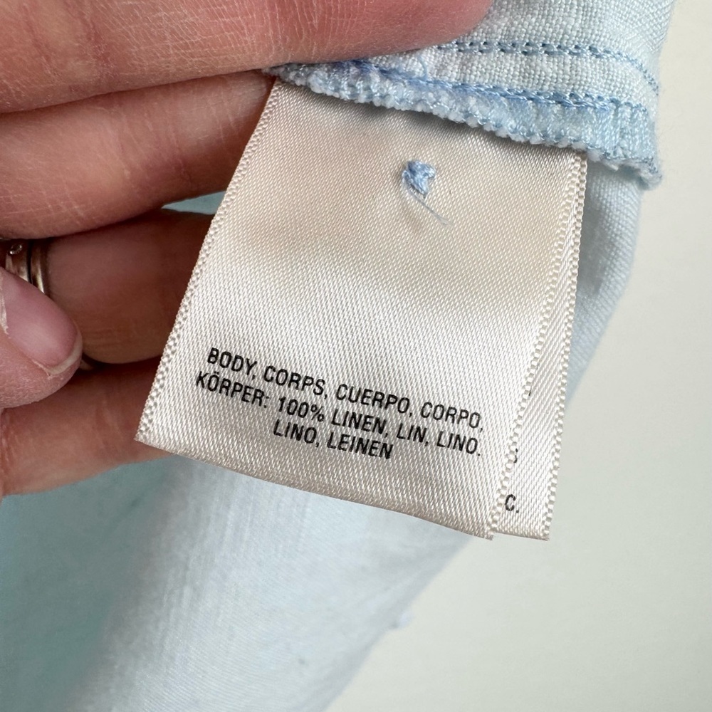 Anthropologie Holding Horses McKenzie Linen Top Light Blue Size Extra Small - Picture 7 of 7